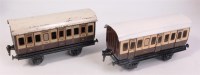 Lot 413 - Two Marklin GI four wheel LNWR 1st/3rd coaches,...