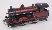 Lot 446 - A Bing maroon live steam 0-4-0 incomplete loco...