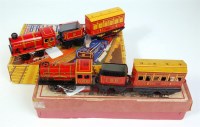 Lot 505 - A Brimtoy red clockwork 0-4-0 'Cock o'the...