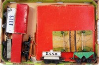 Lot 536 - Hornby post war chassis hopper wagon, timber...