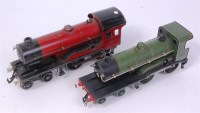 Lot 495 - A Bing clockwork green 4-4-0 loco only (F)...