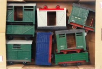 Lot 568 - A tray containing 8 wooden kit built SM32...