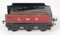 Lot 496 - A Bassett-Lowke maroon LMS 6 wheel tender -...