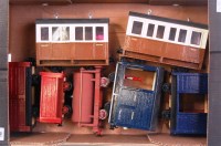 Lot 580 - A tray containing 2 SM32 wooden kit built...