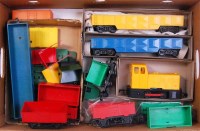 Lot 587 - A large tray of Triang/Novo Big Big wagons and...