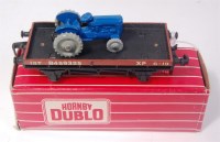 Lot 635 - A Hornby 4649 low sided wagon with tractor,...