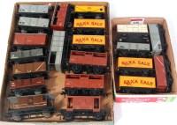 Lot 646 - Two trays containing 10 D1 metal wheel wagons,...