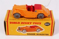 Lot 665 - A Dublo Dinky Toys 062 Singer Roadster, a few...