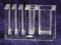 Lot 20 - A 1980s Guzzini of Italy moulded clear perspex...