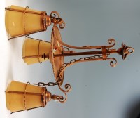 Lot 34 - A mid 20th century gilt metal hanging...