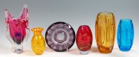 Lot 57 - A Sklo Union Czechoslovakian glass bullet vase,...