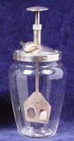 Lot 68 - An Art Deco period silver plated and clear...
