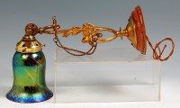 Lot 90 - An Art Nouveau gilt metal wall light, having...