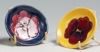 Lot 43 - Two Moorcroft Pottery pin trays, of circular...