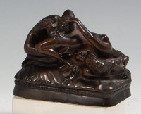 Lot 45 - After JM Lambeaux, an Art Nouveau bronze study...