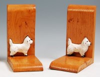 Lot 115 - A pair of Art Deco period elm bookends, having...