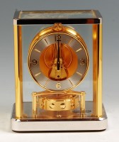 Lot 120 - A Jaeger le Coultre chrome cased and gilt...