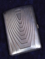 Lot 158 - An Austrian Secessionist silver cigar case,...