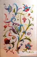 Lot 111 - A circa 1900 Art Nouveau influenced woolwork,...