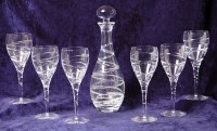 Lot 166 - A Royal Doulton Radius cut crystal clear glass...