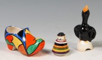 Lot 81 - A Clarice Cliff Bizarre clog, having bright...