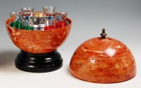 Lot 178 - A 1970s faux marble spherical shaped liqueur...