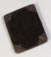 Lot 163 - An Art Nouveau crocodile skin and silver...