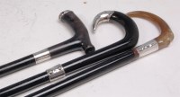 Lot 316 - A late Victorian ebony walking cane, having...