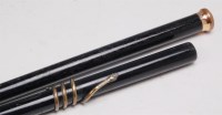 Lot 317 - A circa 1900 ebony evening cane, with gilt...