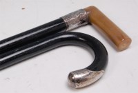 Lot 319 - A late Victorian ebony walking cane, having...