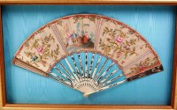 Lot 322 - An early 20th century French ivory and silk...