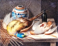 Lot 336 - W Cruikshank - Still life with dead game,...