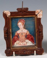 Lot 337 - Marian Dawlains after Holbein - portrait of...