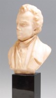 Lot 347 - An early 20th century alabaster bust of Thomas...
