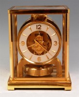 Lot 519 - A Jaeger le Coultre Atmos clock, in a glazed...