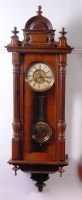 Lot 528 - A circa 1900 walnut cased Vienna wall clock,...
