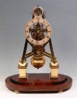 Lot 530 - A Thwaites & Reed brass 'Dwerrihouse' skeleton...