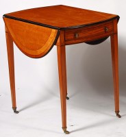 Lot 549 - A Sheraton period satinwood inlaid and...