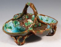 Lot 74 - A Victorian George Jones majolica strawberry...