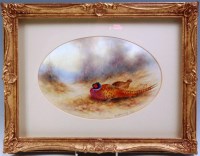 Lot 83 - Milwyn Holloway - oval porcelain plaque...