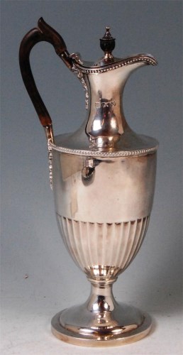 Lot 195 - A late Victorian silver pedestal ewer, in the...