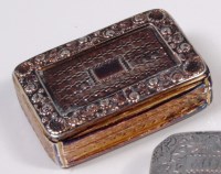 Lot 196 - A late Georgian silver vinaigrette of book...