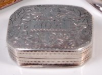 Lot 197 - A late Georgian silver vinaigrette, of typical...