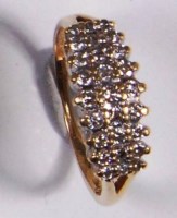Lot 221 - A contemporary 18ct yellow gold and diamond...