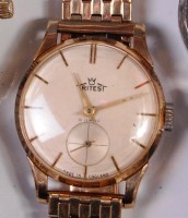 Lot 232 - A Tritest 9ct gold cased gents wristwatch,...