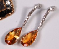 Lot 241 - A pair of contemporary white gold, diamond and...