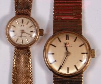 Lot 248 - A ladies Omega 9ct gold cocktail watch, having...