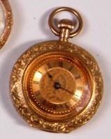 Lot 254 - An 18ct gold cased ladies fob watch, having...