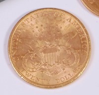 Lot 286 - A United States of America 20 dollars gold...
