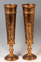 Lot 359 - A pair of late 19th century brass and enamel...